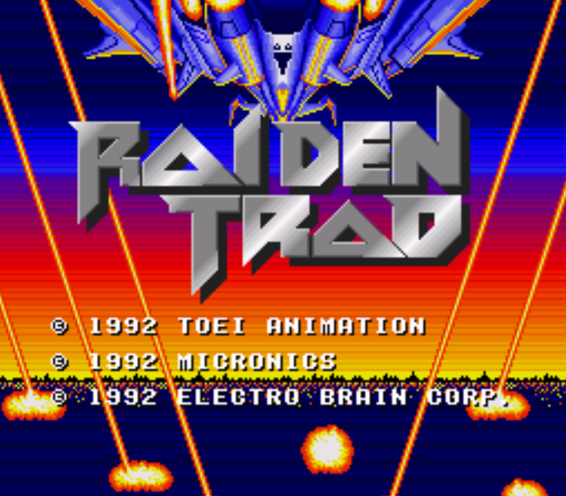 Raiden Trad Title Screen